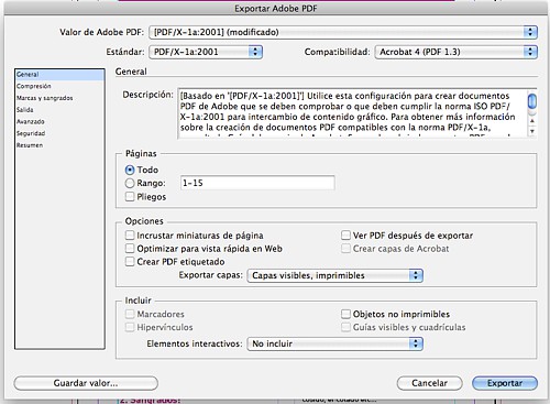 Exportar a PDF X-1a en InDesign | GRÁFICAS QUIÑONES